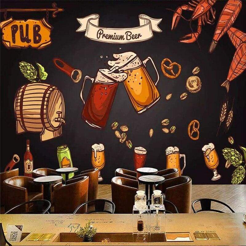 Papel De Parede Vintage De Cerveja