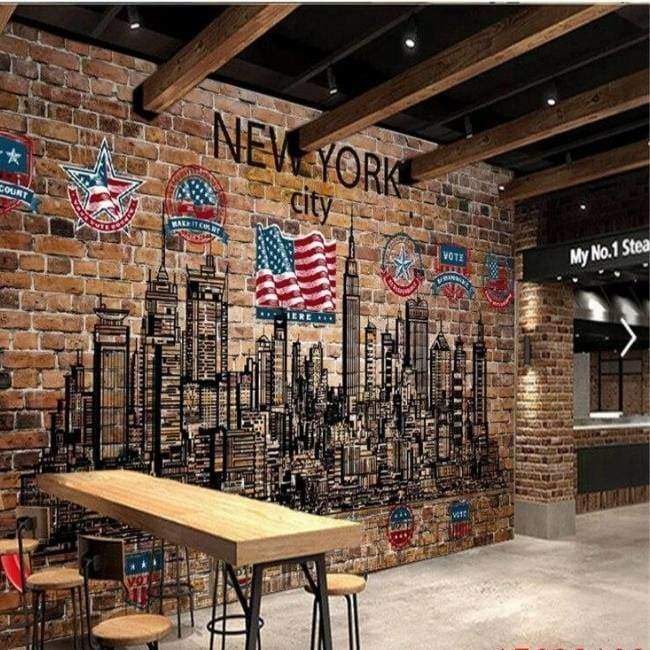 Papel De Parede Tijolo Vintage Nova York