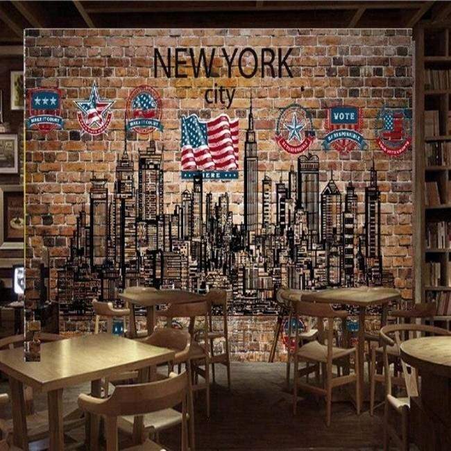 Papel De Parede Tijolo Vintage Nova York