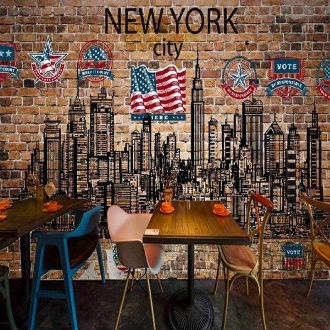 Papel De Parede Tijolo Vintage Nova York