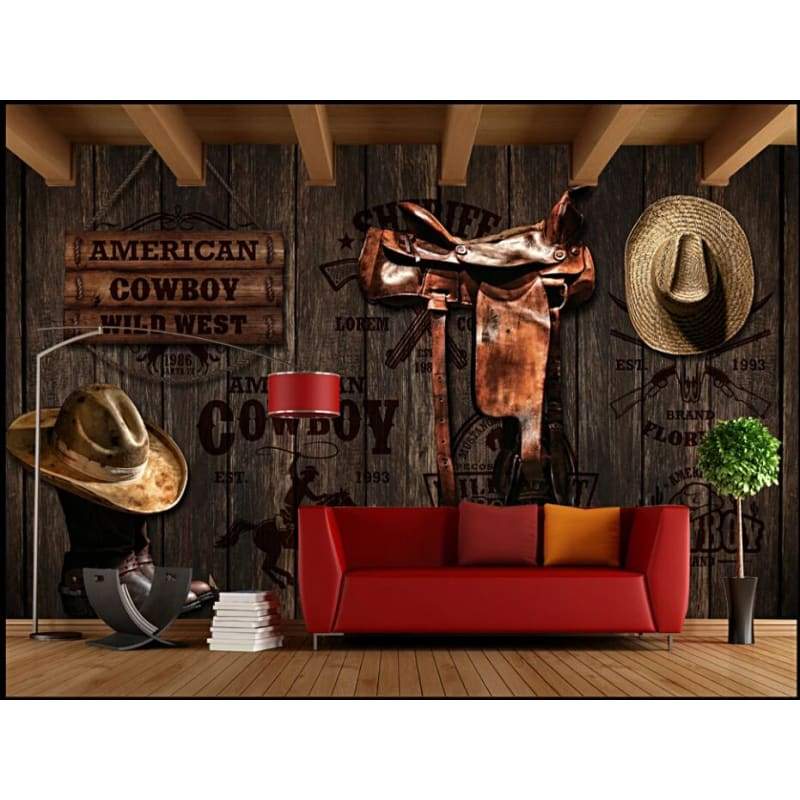 Papel De Parede Vintage Cowboy