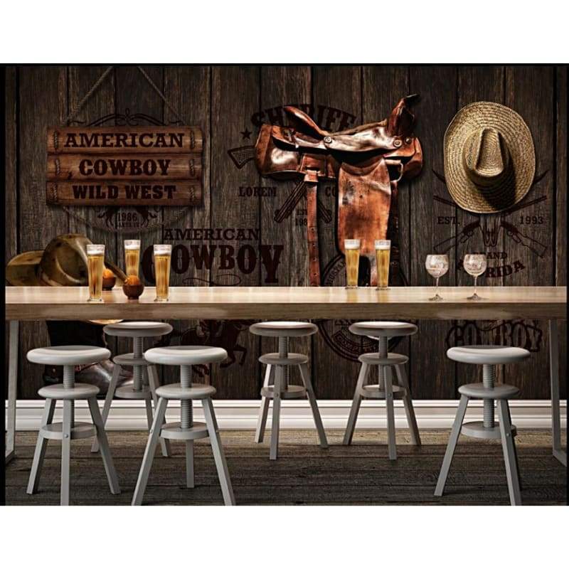 Papel De Parede Vintage Cowboy