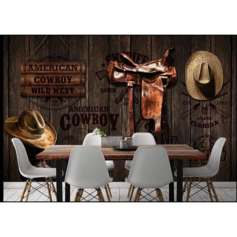 Papel De Parede Vintage Cowboy