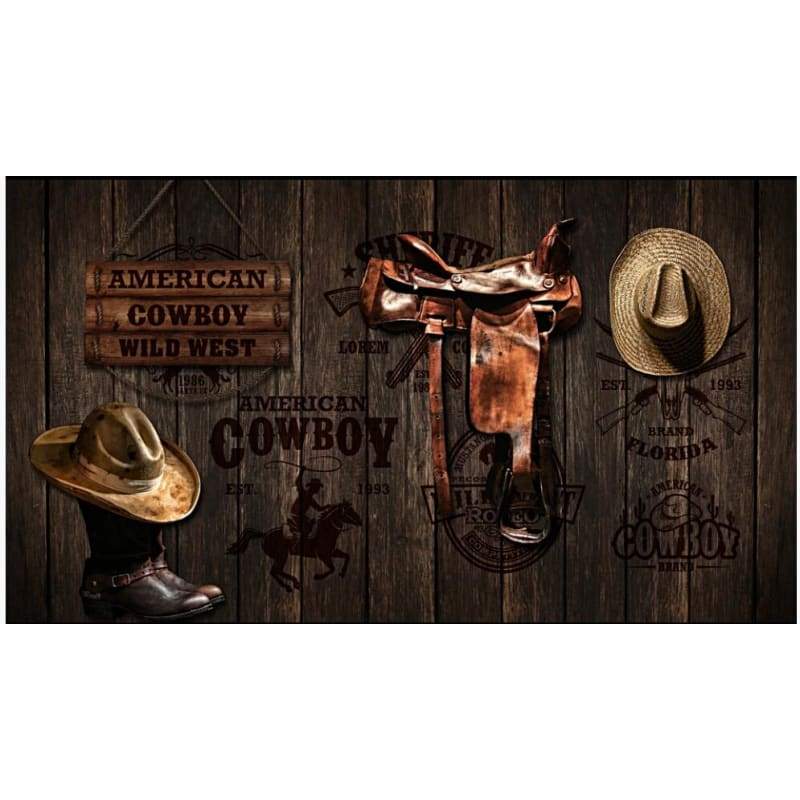 Papel De Parede Vintage Cowboy