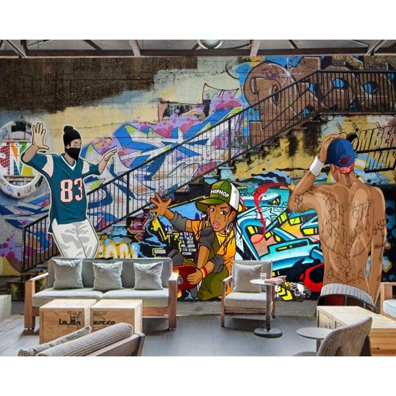 Papel De Parede Vintage Graffiti Nova York