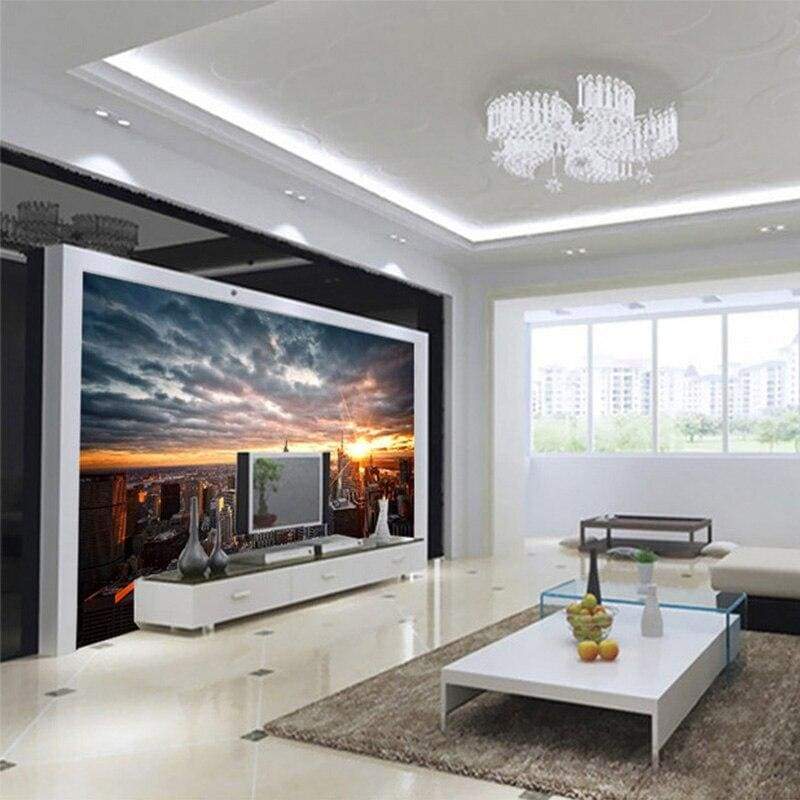 Papel De Parede Vintage Impresso De Nova York