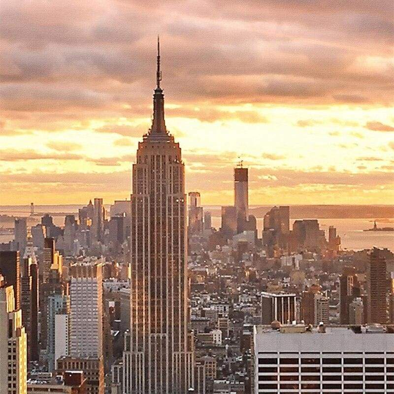 Papel De Parede Vintage Impresso De Nova York