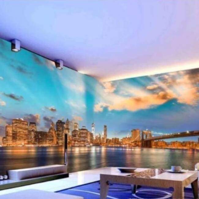 Papel De Parede Vintage Com 4 Paredes De Nova York