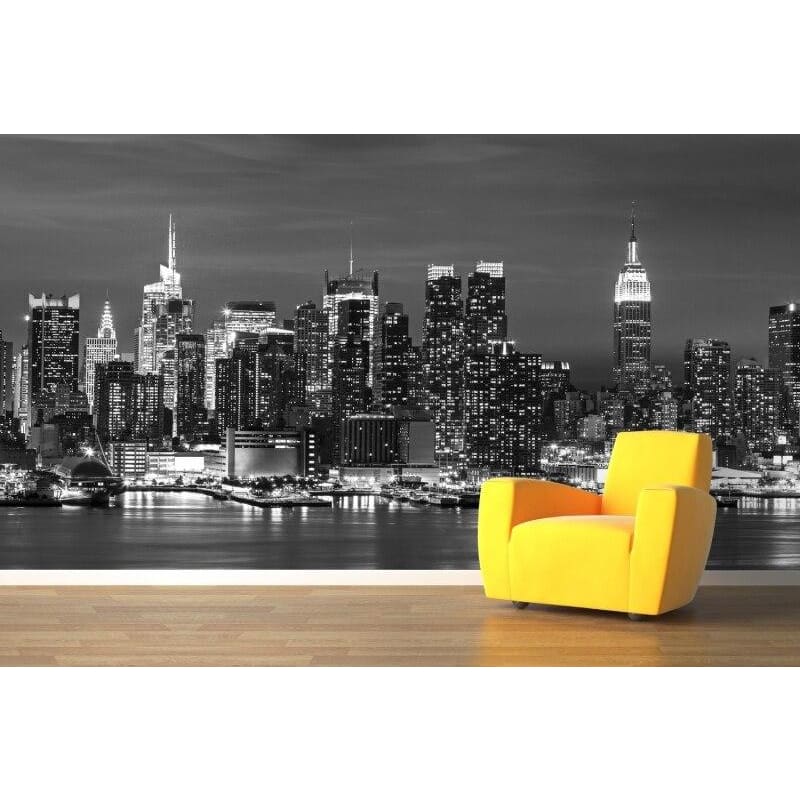 Papel De Parede Preto E Branco Vintage De Nova York