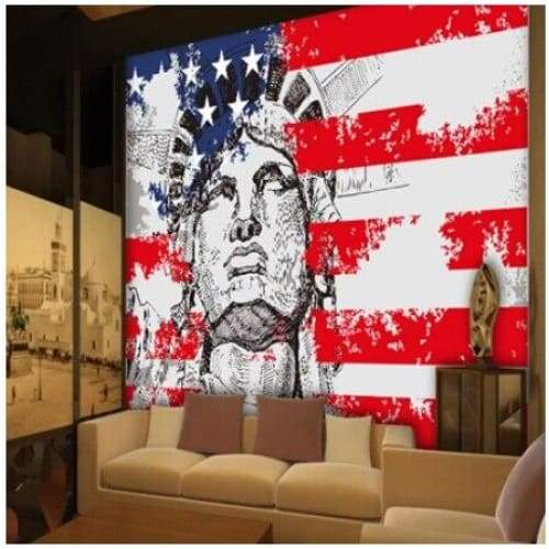 Papel De Parede Vintage Da Estátua Da Liberdade De Nova York