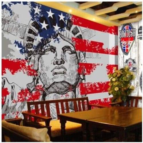 Papel De Parede Vintage Da Estátua Da Liberdade De Nova York