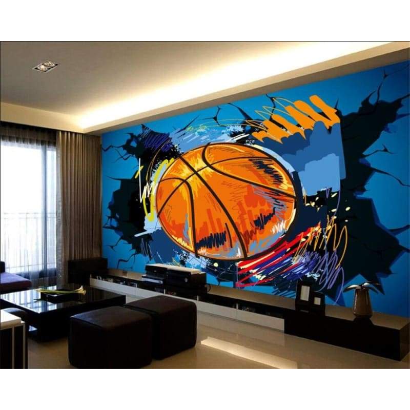 Papel De Parede Vintage Com Tema De Basquete