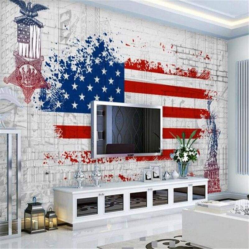 Papel De Parede Vintage Dos Eua