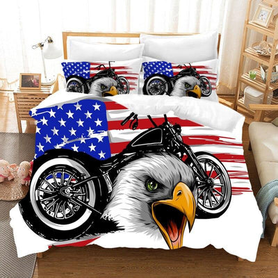 Jogo De Cama Com Bandeira Americana Vintage