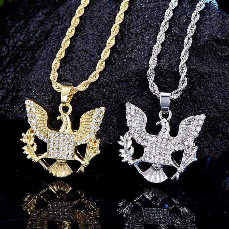 Pingente Águia Dourado Vintage