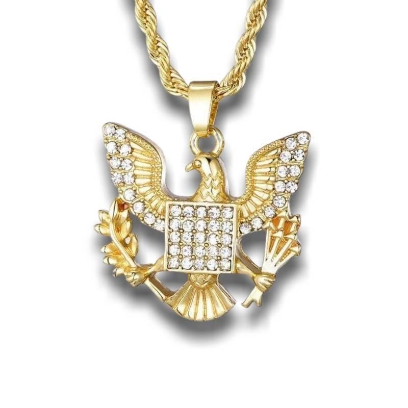 Pingente Águia Dourado Vintage