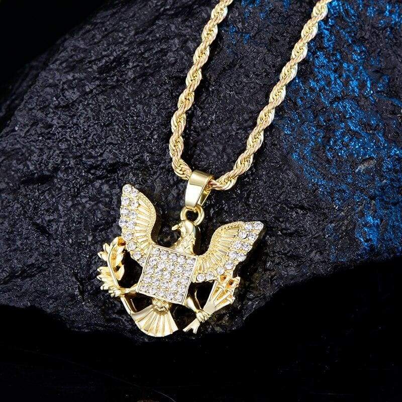 Pingente Águia Dourado Vintage