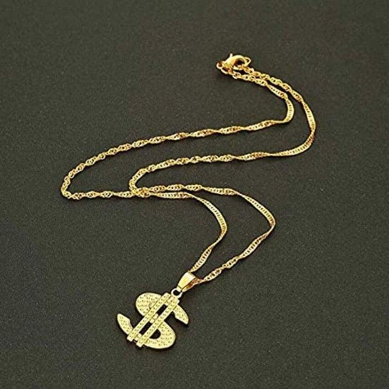 Pingente Dólar Dourado Vintage