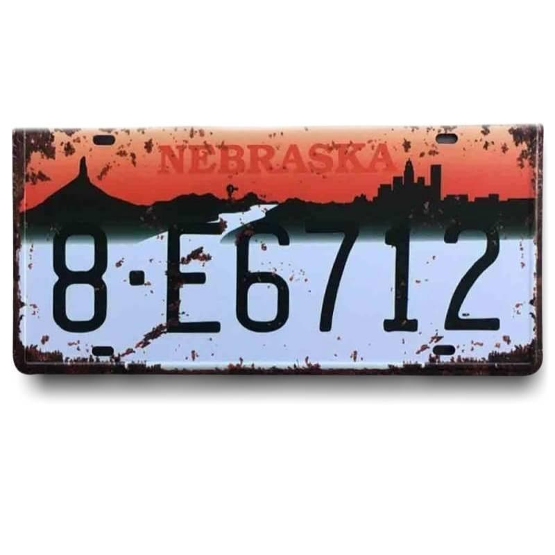 Placa Vintage Nebraska