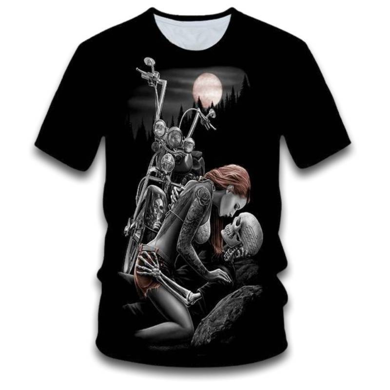 Camiseta Retrô Vintage Para Motocicleta