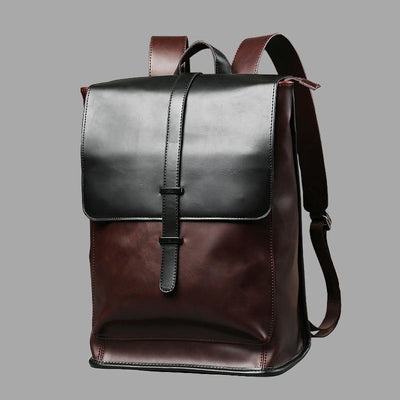 Mochila Vintage Preta Para Motocicleta
