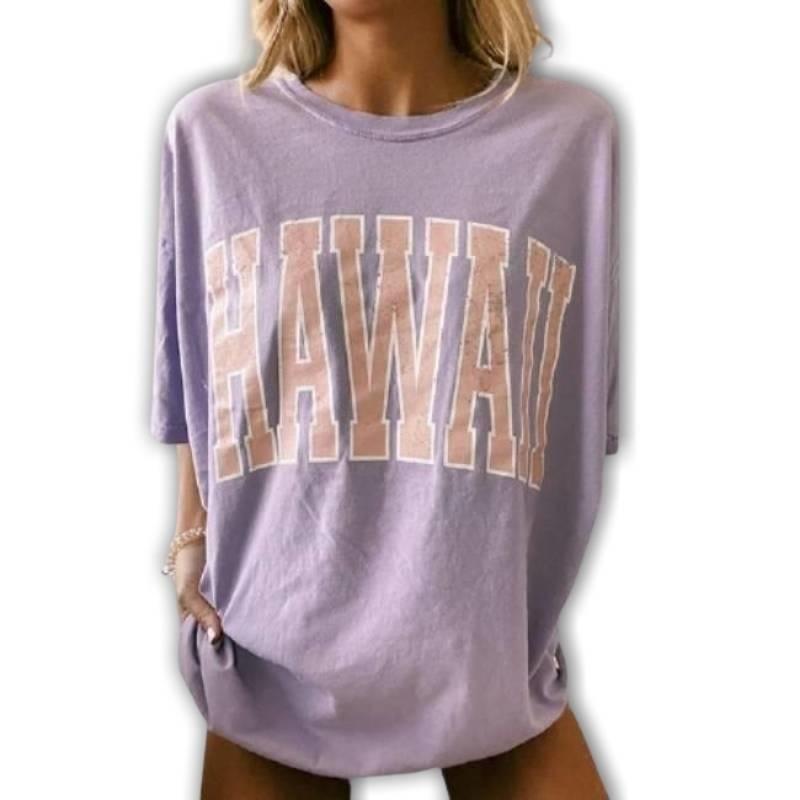 Camiseta Feminina Vintage Do Havaí