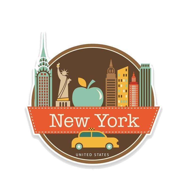 Adesivos Coloridos Vintage De Nova York