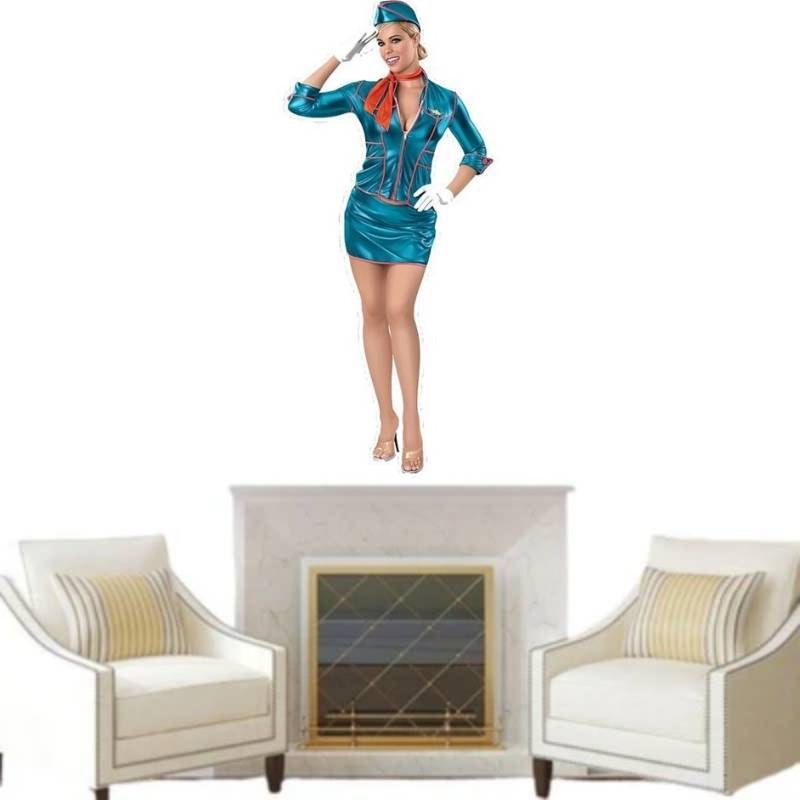 Adesivos Americanos De Pin-Up De Aviação