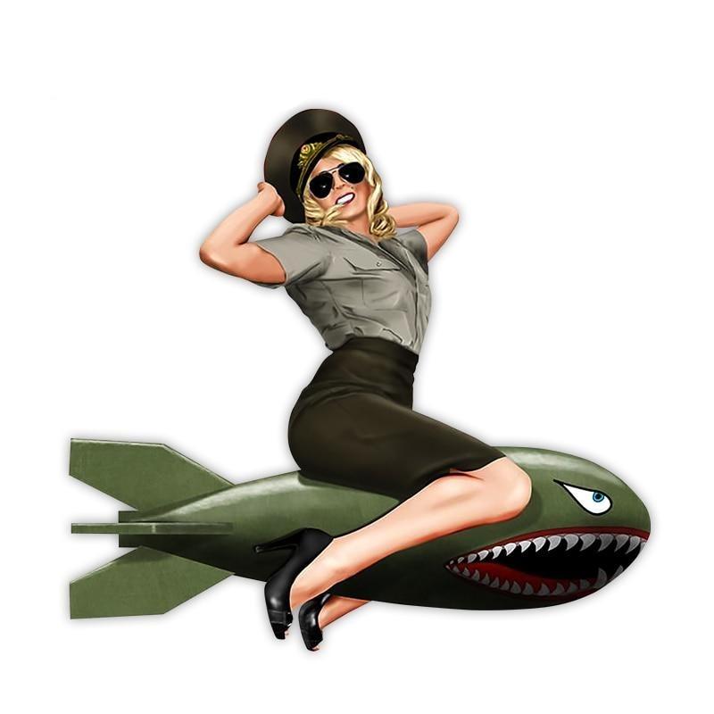 Adesivos Vintage Pin Up Bomber