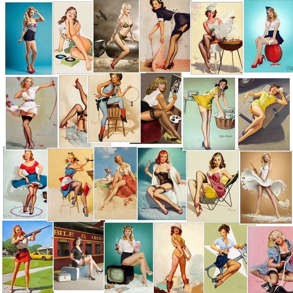 Adesivos Pin-Up Vintage
