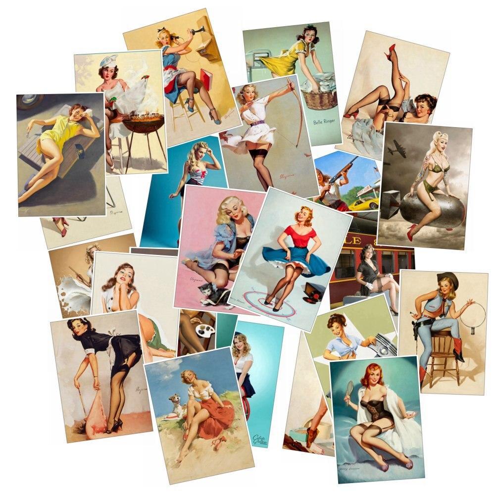 Adesivos Pin-Up Vintage