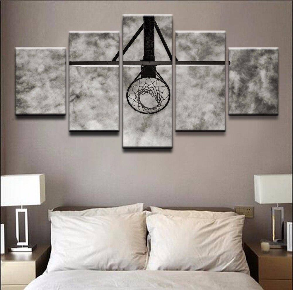 Pintura Preto E Branco Vintage De Basquete