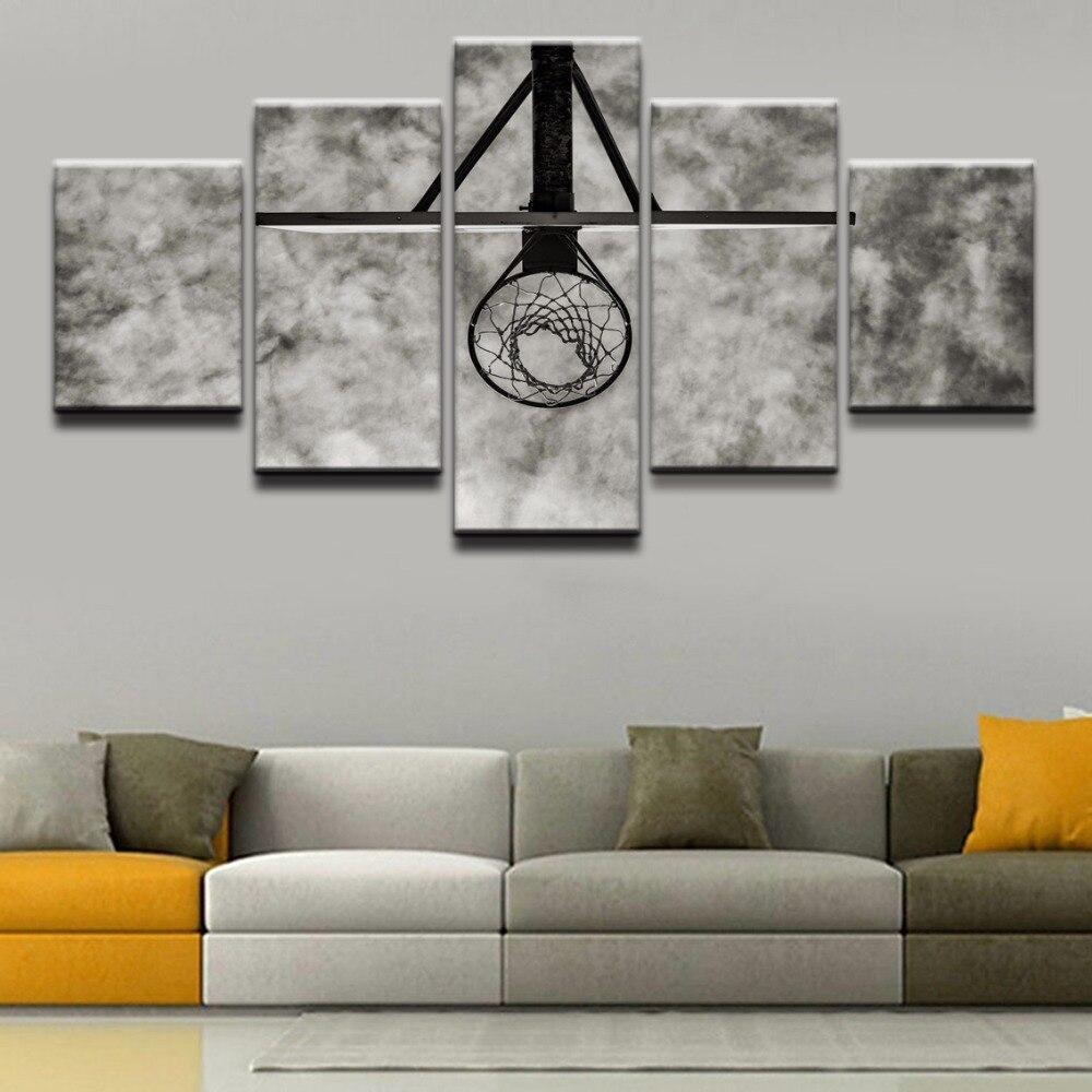 Pintura Preto E Branco Vintage De Basquete