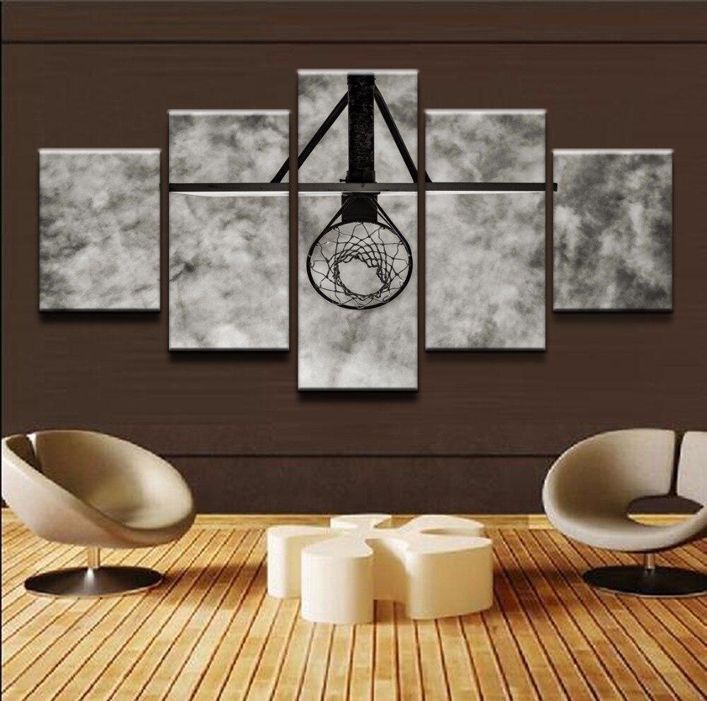 Pintura Preto E Branco Vintage De Basquete