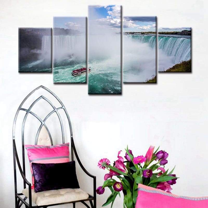 Pintura Vintage Das Cataratas Do Niágara