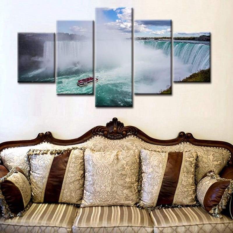 Pintura Vintage Das Cataratas Do Niágara