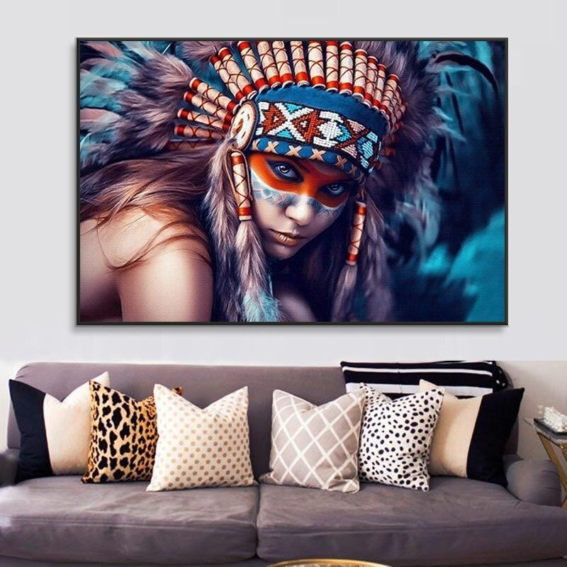 Cocar Indiano Pintura Vintage