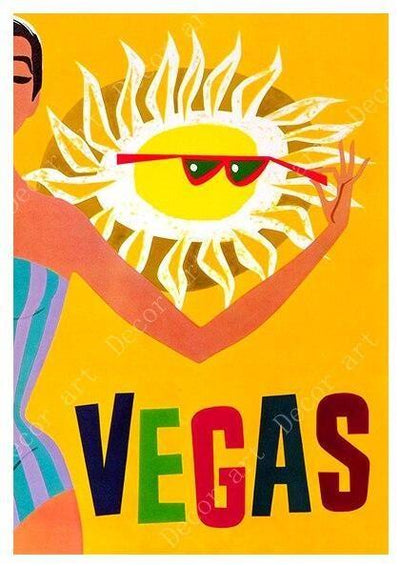 Pintura Deco Vintage De Las Vegas