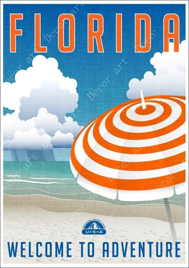 Pintura Vintage Da Flórida