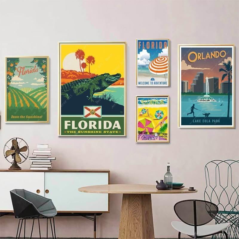 Pintura Vintage Da Flórida