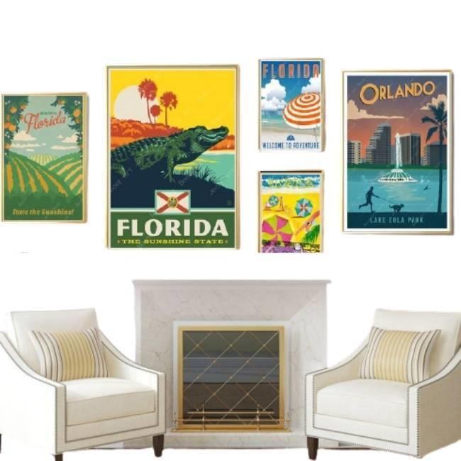 Pintura Vintage Da Flórida