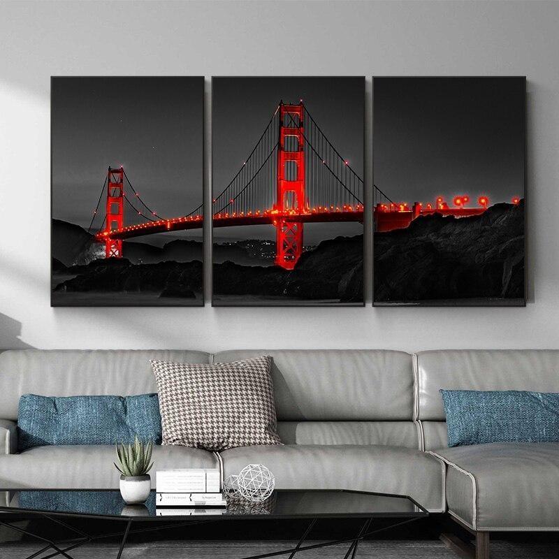 Golden Bridge Gate Pintura Vintage