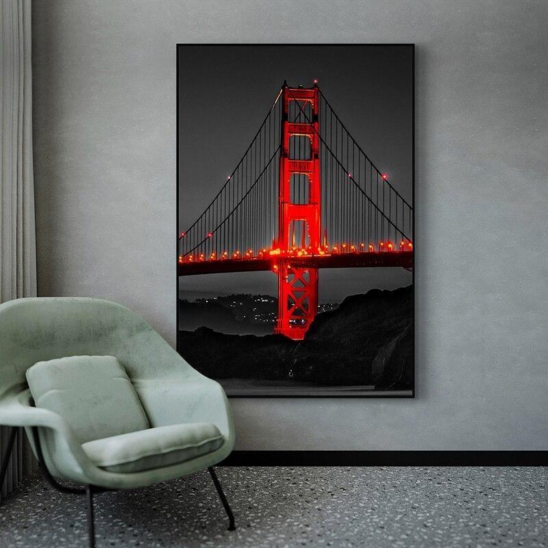 Golden Bridge Gate Pintura Vintage