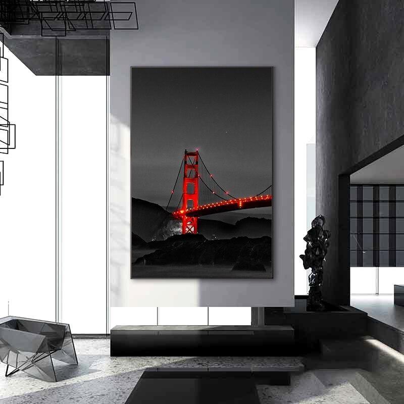 Golden Bridge Gate Pintura Vintage