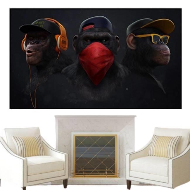 Pintura Vintage De Gorila