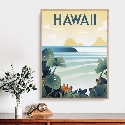 Pintura Vintage Do Havaí
