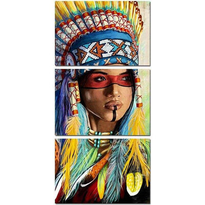 Pintura Vintage De Índio Americano