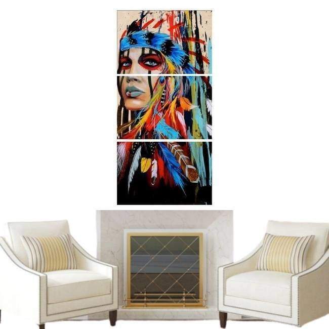 Pintura Vintage De Índio Americano