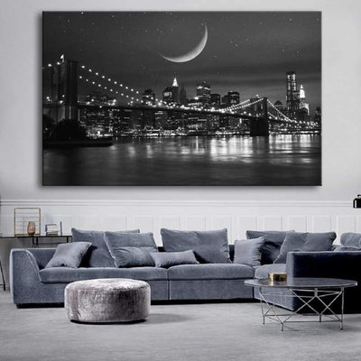 Mesa Vintage De Led Preto E Branco De Nova York