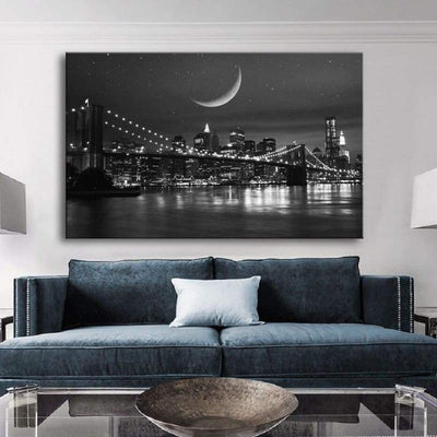 Mesa Vintage De Led Preto E Branco De Nova York